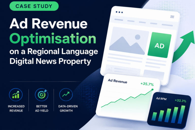 Ad revenue optimisation on a regional language digital news property